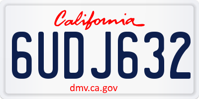CA license plate 6UDJ632