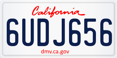 CA license plate 6UDJ656