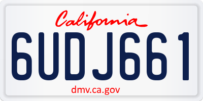 CA license plate 6UDJ661