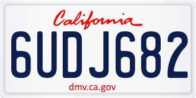 CA license plate 6UDJ682
