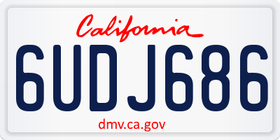 CA license plate 6UDJ686