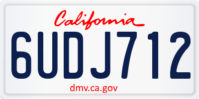 CA license plate 6UDJ712