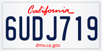 CA license plate 6UDJ719
