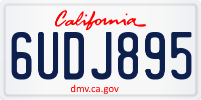 CA license plate 6UDJ895