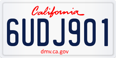 CA license plate 6UDJ901