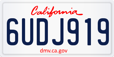 CA license plate 6UDJ919