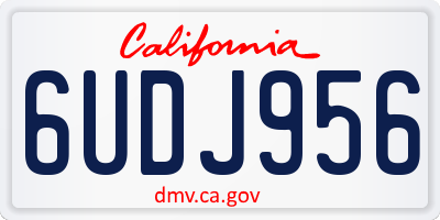 CA license plate 6UDJ956
