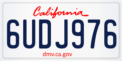 CA license plate 6UDJ976