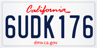 CA license plate 6UDK176