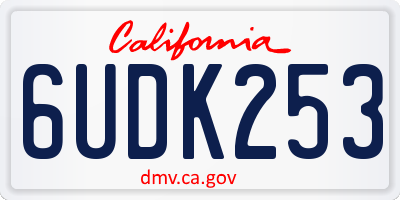 CA license plate 6UDK253