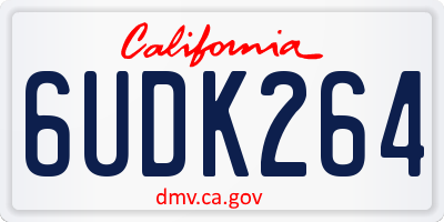 CA license plate 6UDK264