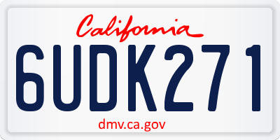 CA license plate 6UDK271