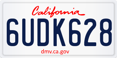 CA license plate 6UDK628