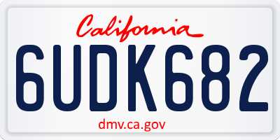 CA license plate 6UDK682