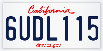 CA license plate 6UDL115
