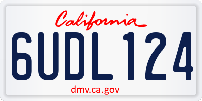 CA license plate 6UDL124