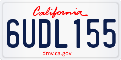 CA license plate 6UDL155
