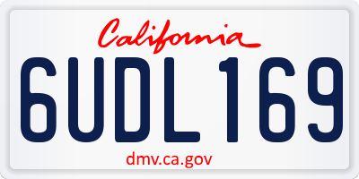 CA license plate 6UDL169