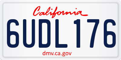 CA license plate 6UDL176