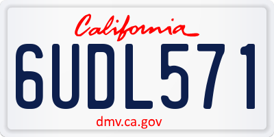 CA license plate 6UDL571