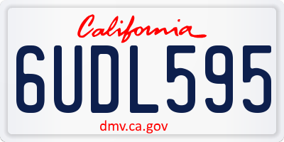 CA license plate 6UDL595