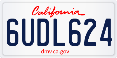 CA license plate 6UDL624