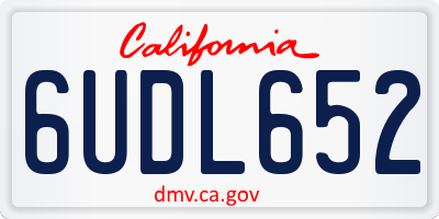 CA license plate 6UDL652