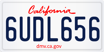 CA license plate 6UDL656