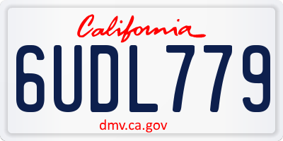 CA license plate 6UDL779