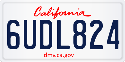 CA license plate 6UDL824