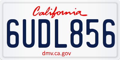 CA license plate 6UDL856