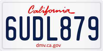CA license plate 6UDL879