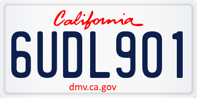 CA license plate 6UDL901