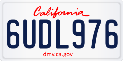 CA license plate 6UDL976