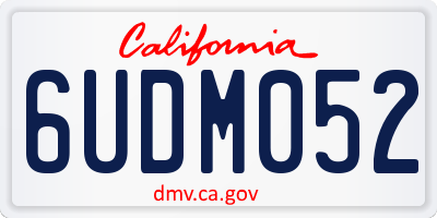 CA license plate 6UDM052