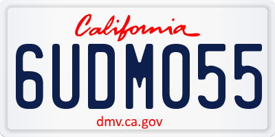 CA license plate 6UDM055