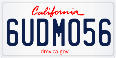 CA license plate 6UDM056