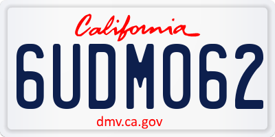 CA license plate 6UDM062