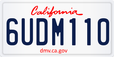 CA license plate 6UDM110