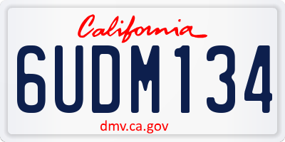 CA license plate 6UDM134