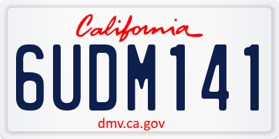 CA license plate 6UDM141