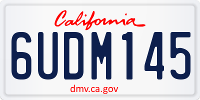 CA license plate 6UDM145