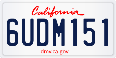 CA license plate 6UDM151