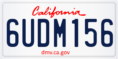 CA license plate 6UDM156