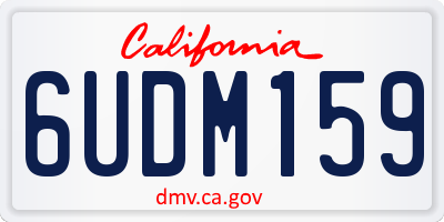 CA license plate 6UDM159