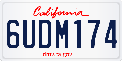 CA license plate 6UDM174