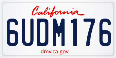 CA license plate 6UDM176
