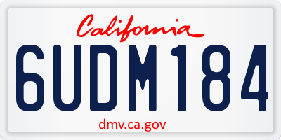 CA license plate 6UDM184
