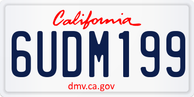 CA license plate 6UDM199