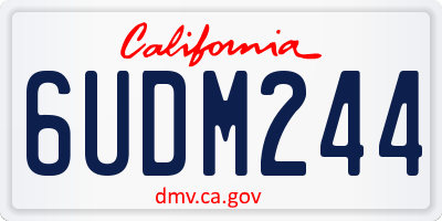 CA license plate 6UDM244